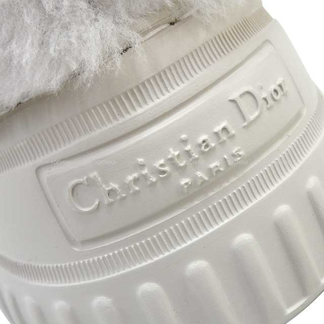 Dior boots Short boots Frost Shearling off white Cannage embroidered shearling #37 KCI992SKK_SC03W[BRAND NEW][Authentic]