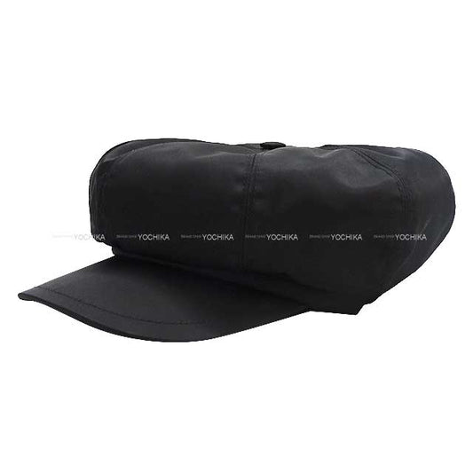 PRADA cap Re-Nylon Cassock Hat #L Noir (Black) Recycling polyamide Silver HW 1HC551_2DMI_F0002[BRAND NEW][Authentic]