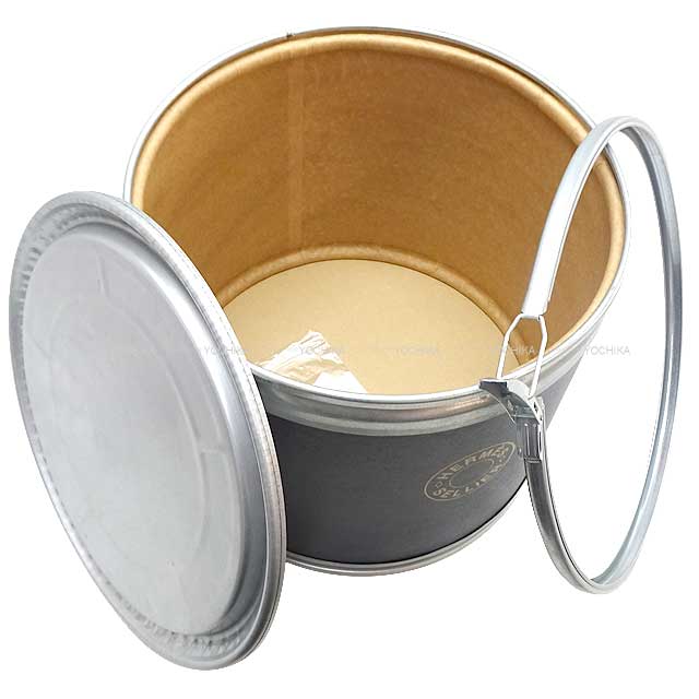 HERMES Interior Sellier Saddle box Small Harness case Side table Navy Recycle paper/Metal Mat Silver HW[EXCELLENT][Authentic]