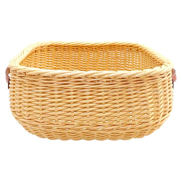 HERMES imported variety goods Fruit Basket Oseraie Picnic Terre Battue Rattan/Swift[EXCELLENT][Authentic]