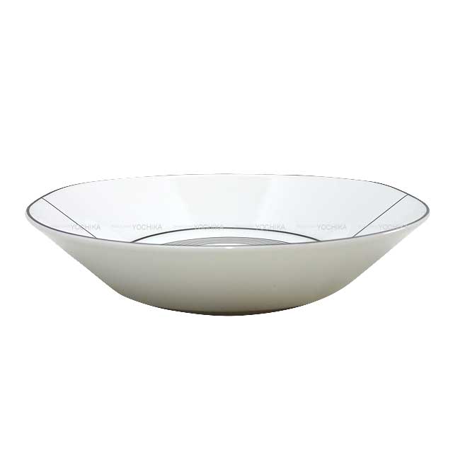 HERMES Plate Oval Plate Deletion FALLYE24 Medium 22 2 late Plate Blanc (White)/Grey Porcelain[EXCELLENT][Authentic]