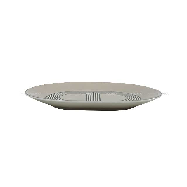 HERMES Plate Oval Plate Deletion FALLYE24 Mini 15 2 Plate Beige/Grey/Blanc (White) Porcelain[EXCELLENT][Authentic]