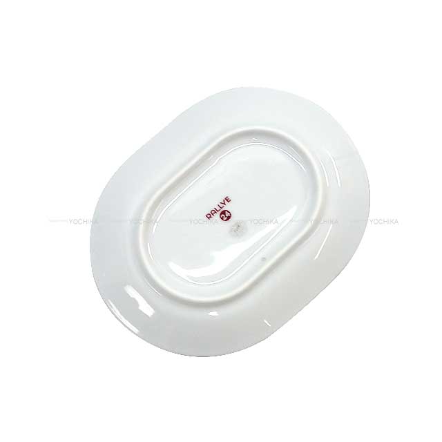 HERMES Plate Oval Plate Deletion FALLYE24 Mini 15 2 Plate Beige/Grey/Blanc (White) Porcelain[EXCELLENT][Authentic]