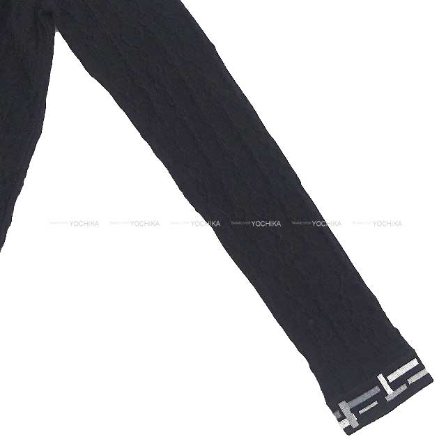 2023 fall and winter HERMES Knit  Do Re Boucles long sleeve Sweater #34 Noir (Black) Cashmere/Nyron/Polyurethane[BRAND NEW][Authentic]