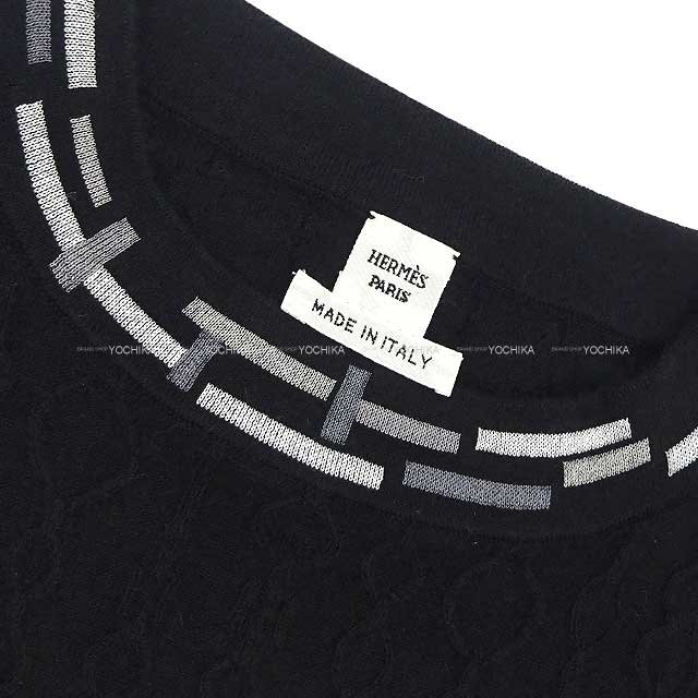 2023 fall and winter HERMES Knit  Do Re Boucles long sleeve Sweater #34 Noir (Black) Cashmere/Nyron/Polyurethane[BRAND NEW][Authentic]