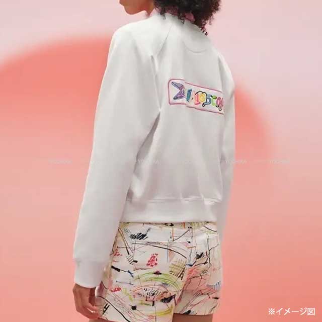 2023 SS  HERMES Sweat Long sleeve shirt Chevaloscope #34  Blanc (White)/Multicolor Cotton[BRAND NEW][Authentic]