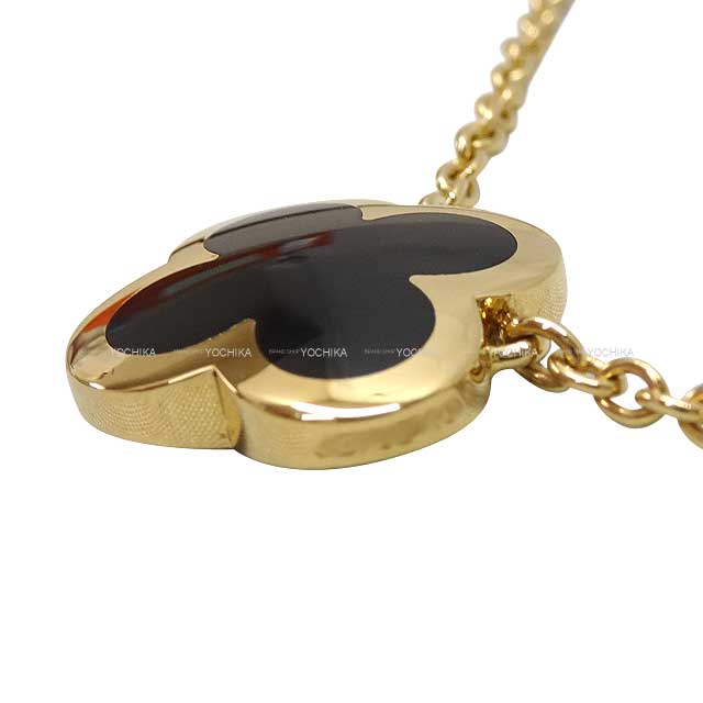 [Pre-loved] Van Cleef & Arpels necklace Pure Alhambra Black/Gold Onyx/K18 Gold HW VCARB13900[LIKE NEW][Authentic]