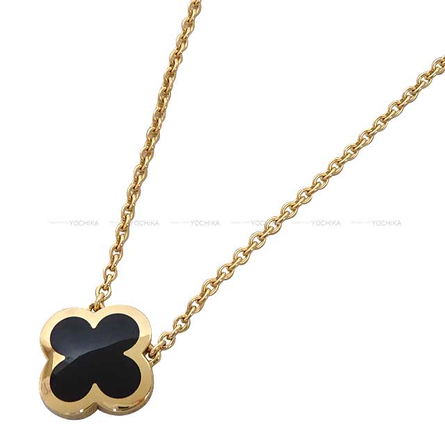 [Pre-loved] Van Cleef & Arpels necklace Pure Alhambra Black/Gold Onyx/K18 Gold HW VCARB13900[LIKE NEW][Authentic]