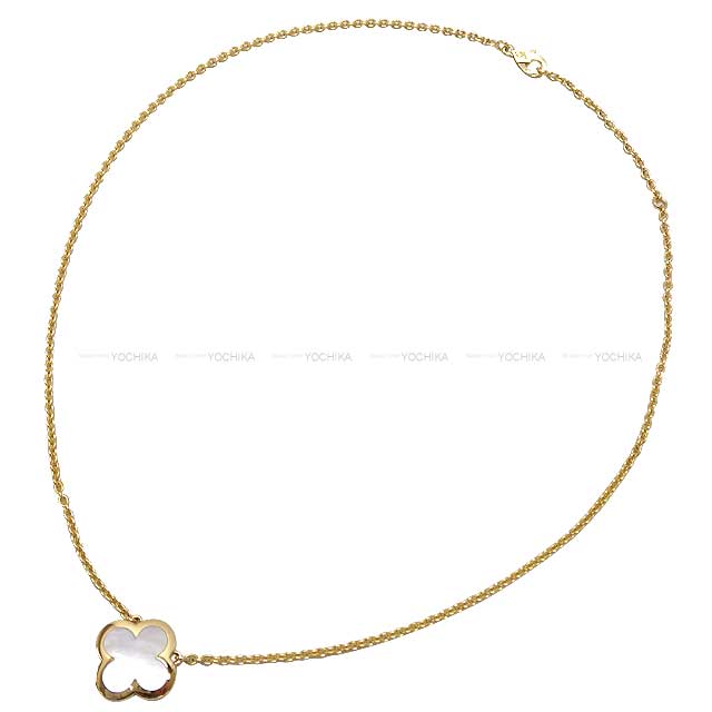 [Pre-loved] Van Cleef & Arpels necklace Pure Alhambra Mother of Pearl/K18 Yellow gold Gold HW VCARA39700[LIKE NEW][Authentic]