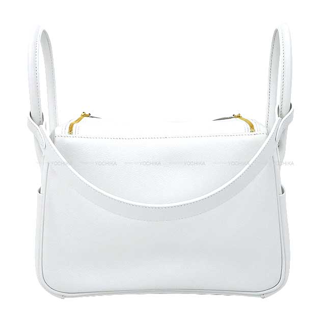 HERMES Shoulder bag Lindy 26 New White Evercolor Gold HW Stamp B[BRAND NEW][Authentic]