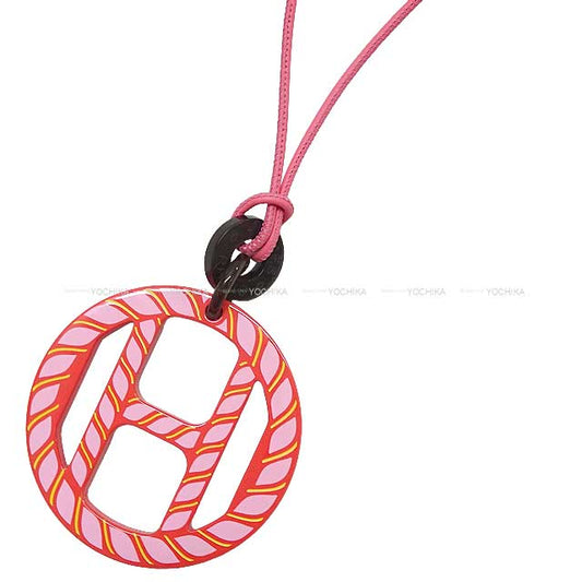 HERMES necklace H Equipe Pendant Tropic Buffalo Horn Silver HW[BRAND NEW][Authentic]