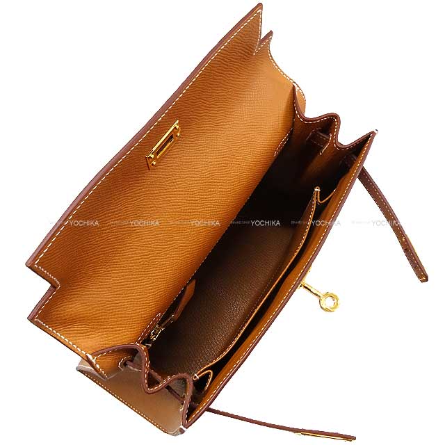 HERMES Shoulder bag Kelly25 Sellier  Gold Veau Epsom Gold HW Stamp B[BRAND NEW][Authentic]