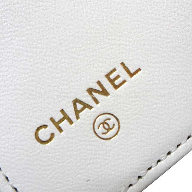 2023 SS CHANEL card holder Chain shoulder Bag Book Noir (Black)/Blanc (White) Lambskin Champagne Gold HW AP2954[EXCELLENT][Authentic]