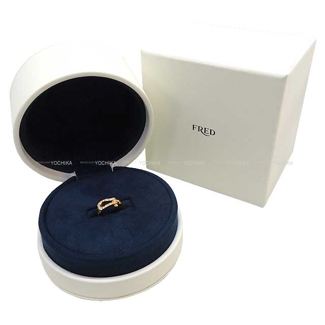 11717 ring Force10 MM #46 K18YG/Diamond 0.2ct Gold HW 4B0378[EXCELLENT][Authentic]