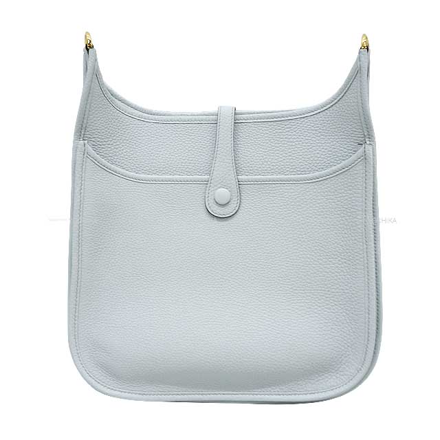 HERMES Shoulder bag Evelyne 29 PM Bleu Pale Taurillon Clemence Gold HW Stamp B[BRAND NEW][Authentic]