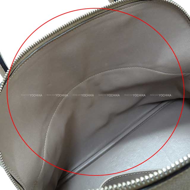 [Pre-loved] HERMES Shoulder bag Bolide31 Gris Tourterelle Taurillon Clemence Silver HW Stamp □P[USED SA][Authentic]