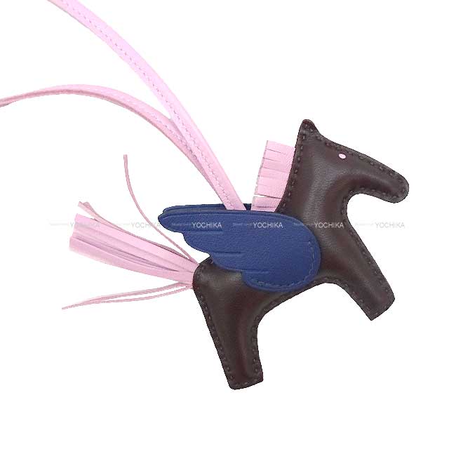 HERMES bag charm Rodeo Pegasus PM Rouge Sellier/Bleu Saphir/Mauve sylvestre Agneau Milo/Veau Swift Stamp U[BRAND NEW][Authentic]