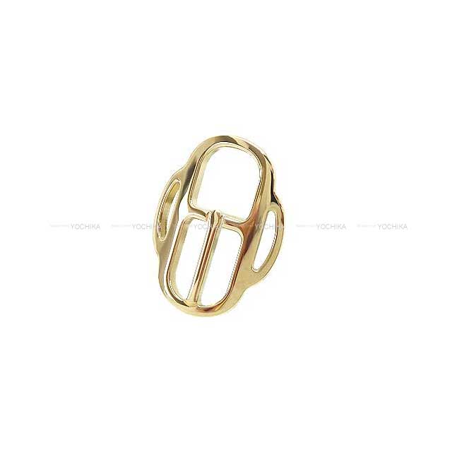 HERMES Twilly Scarf Ring Mini Buckle Champagne Gold Champagne Gold HW[EXCELLENT][Authentic]