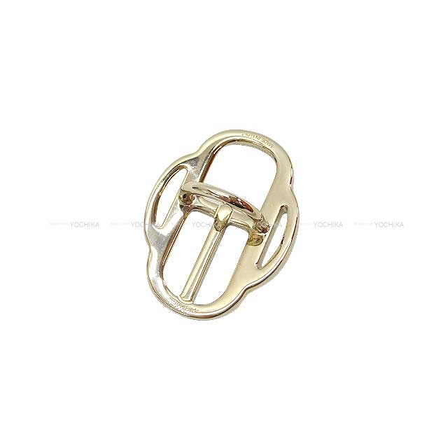 HERMES Twilly Scarf Ring Mini Buckle Champagne Gold Champagne Gold HW[EXCELLENT][Authentic]