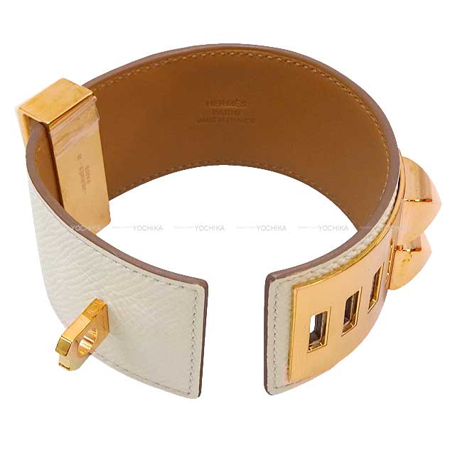 HERMES bracelet COLLIER DE CHIEN（CDC） Nata Veau Epsom Rose Gold HW Stamp B[EXCELLENT][Authentic]