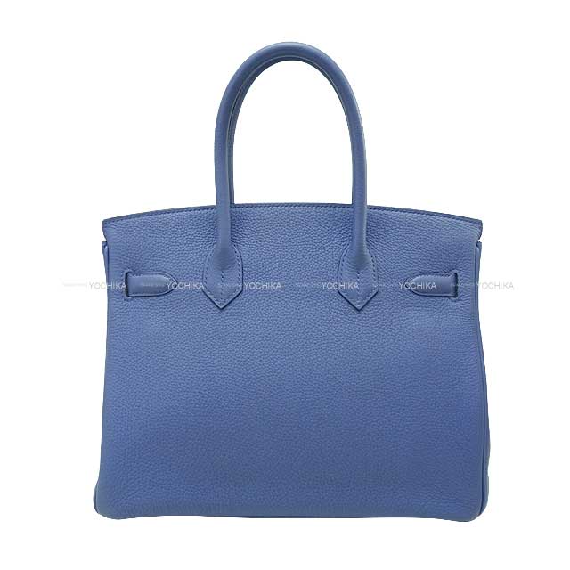 [Pre-loved] HERMES Handbag Birkin30 Bleu Brighton Veau Jonathan Gold HW Stamp C[LIKE NEW][Authentic]