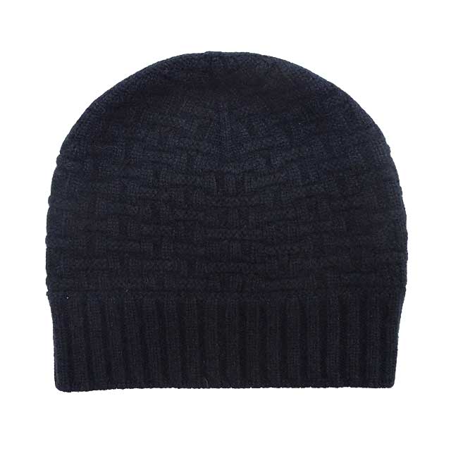 HERMES Knit cap Cityslide ＃S Marine Cashmere100%[EXCELLENT][Authentic]