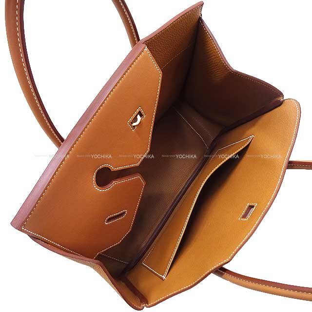 HERMES Handbag Birkin30 en Desordre Gold Veau Jonathan/Evercalf Silver HW Stamp B[BRAND NEW][Authentic]