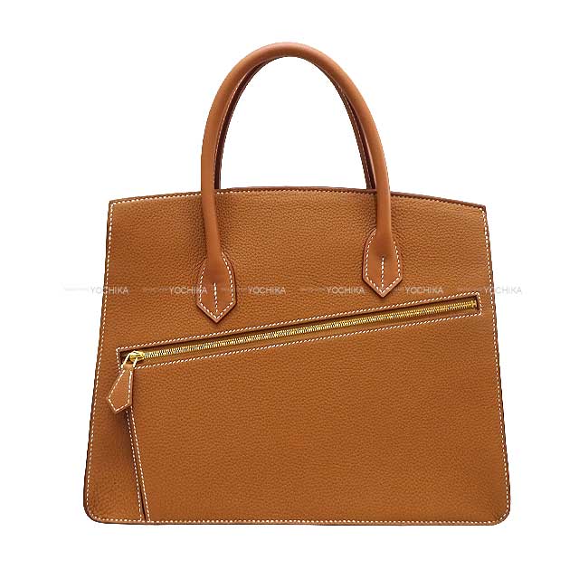 HERMES Handbag Birkin30 en Desordre Gold Veau Jonathan/Evercalf Silver HW Stamp B[BRAND NEW][Authentic]