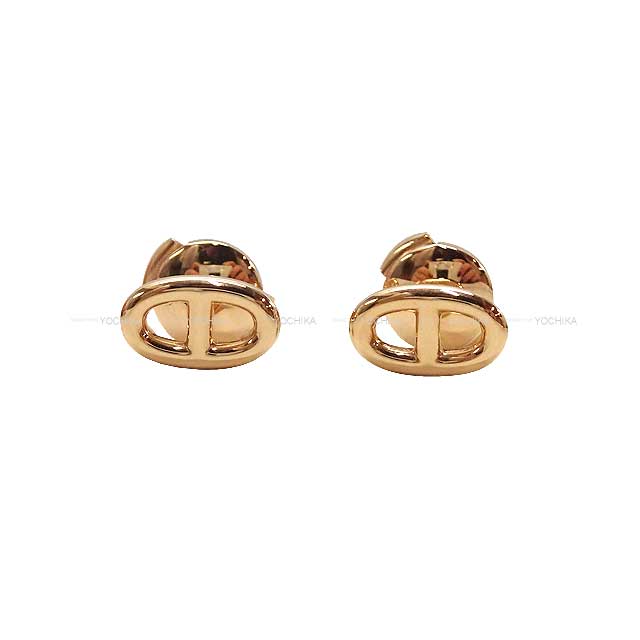 [Pre-loved] HERMES pierced earring Chaine d'Ancre Farandole TPM Rose Gold Rose Gold HW[USED SA][Authentic]