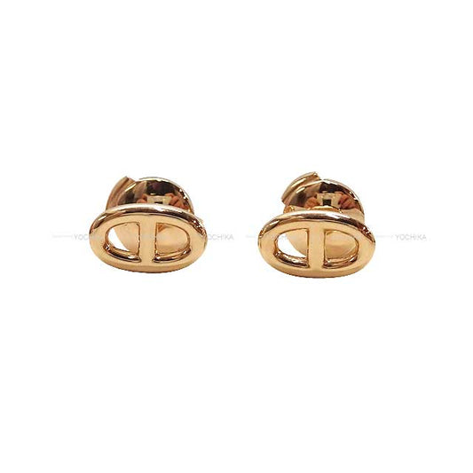 [Pre-loved] HERMES pierced earring Chaine d'Ancre Farandole TPM Rose Gold Rose Gold HW[USED SA][Authentic]