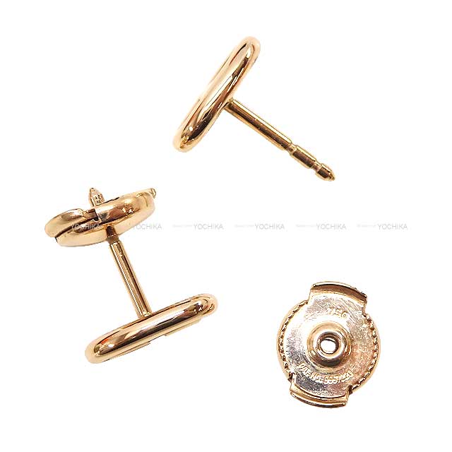 [Pre-loved] HERMES pierced earring Chaine d'Ancre Farandole TPM Rose Gold Rose Gold HW[USED SA][Authentic]