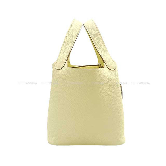 HERMES Handbag Picotin Lock 18 PM Jaune Milton Epsom Souple Silver HW Stamp W[BRAND NEW][Authentic]