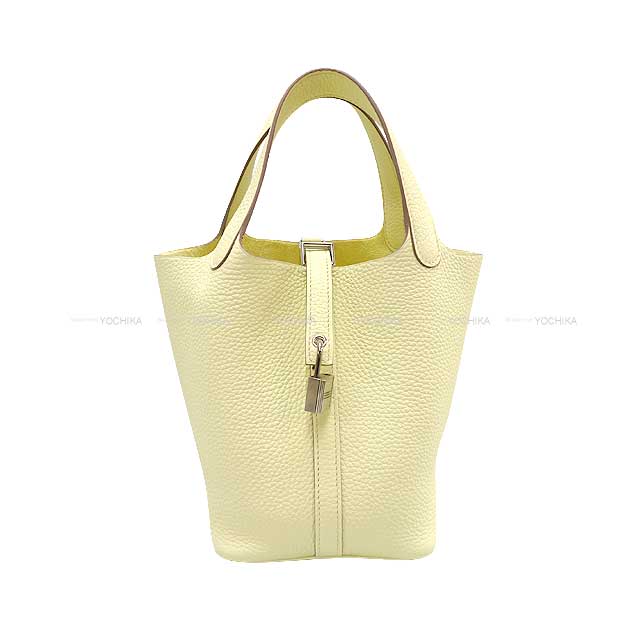 HERMES Handbag Picotin Lock 18 PM Jaune Milton Taurillon Clemence Silver HW Stamp W[BRAND NEW][Authentic]