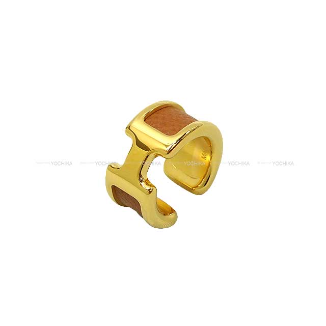 HERMES pierced earring Olympe GM ear cuff Gold Veau Epsom Gold HW[BRAND NEW][Authentic]