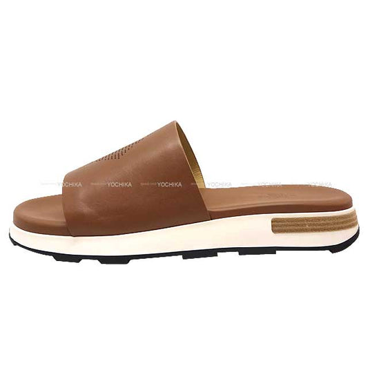 HERMES sandals Reflex Brown Calf 40 #40[EXCELLENT][Authentic]