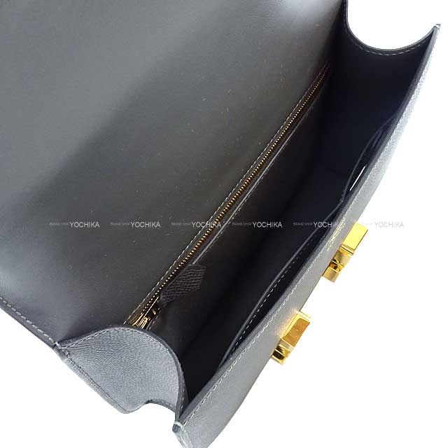 HERMES Shoulder bag Constance 1 24 MM Miroir Graphite Veau Epsom Gold HW Stamp B[BRAND NEW][Authentic]