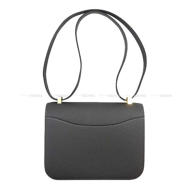 HERMES Shoulder bag Constance 1 24 MM Miroir Graphite Veau Epsom Gold HW Stamp B[BRAND NEW][Authentic]