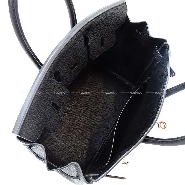 HERMES Handbag Birkin25 Birkin25 Noir (Black) Veau Jonathan Silver HW Stamp Z[ALMOST NEW][Authentic]