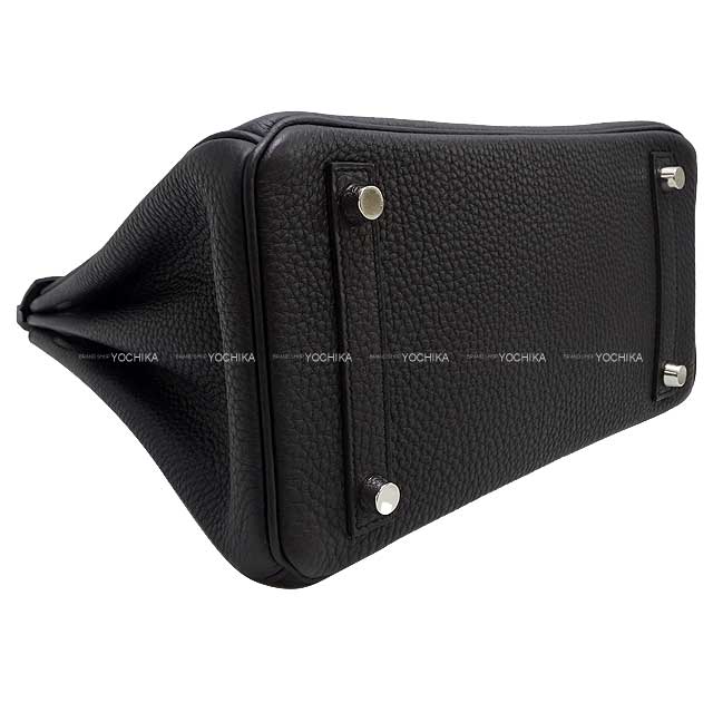 HERMES Handbag Birkin25 Birkin25 Noir (Black) Veau Jonathan Silver HW Stamp Z[ALMOST NEW][Authentic]