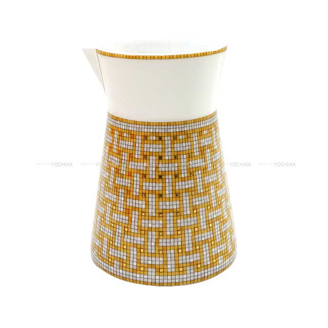 HERMES tableware Creamer Mosaique au 24 Gold Porcelain[BRAND NEW][Authentic]