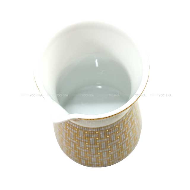 HERMES tableware Creamer Mosaique au 24 Gold Porcelain[BRAND NEW][Authentic]