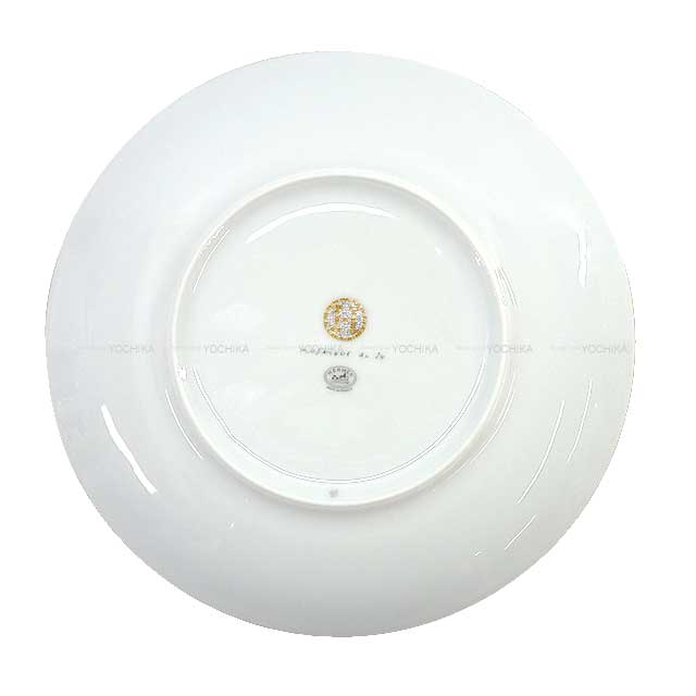 HERMES tableware Plate Mosaique au 24 21cm Gold Porcelain[BRAND NEW][Authentic]