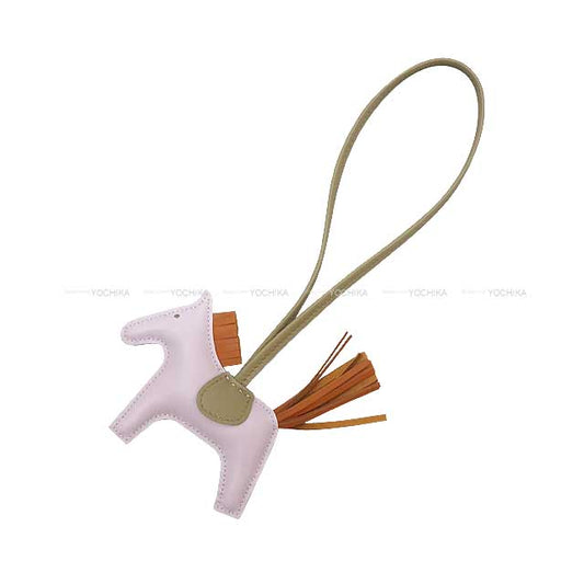 2024 SS NEW HERMES bag charm Rodeo PM Mauve Pale/Pain d'Epice/Beige Marfa Agneau Milo Stamp W[BRAND NEW][Authentic]