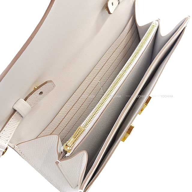 HERMES long wallet Constance Long wallet To Go New Gris Perle Veau Epsom Gold HW Stamp B[BRAND NEW][Authentic]