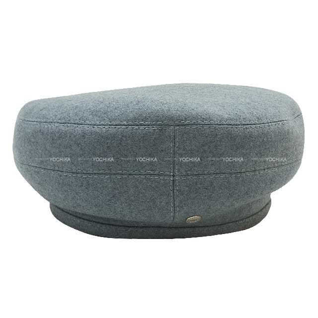 HERMES beret SAINT HONORE Clou de Selle #58 Charboncine Wool/Cashmere[BRAND NEW][Authentic]