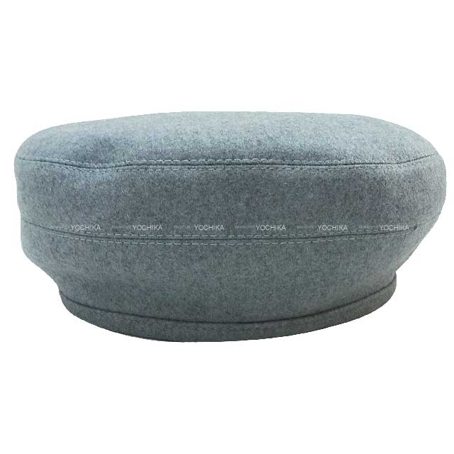 HERMES beret SAINT HONORE Clou de Selle #58 Charboncine Wool/Cashmere[BRAND NEW][Authentic]