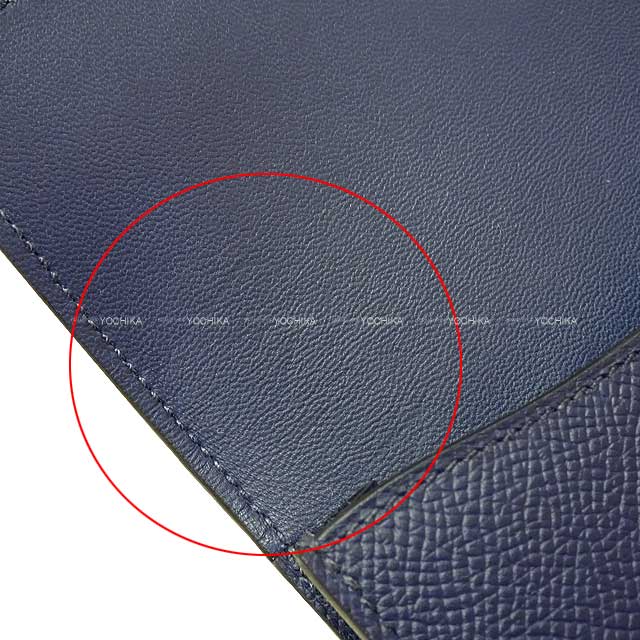 HERMES Bi-fold wallet Constance Slim Bleu navy(7U) Veau Epsom Silver HW Stamp B[BRAND NEW][Authentic]