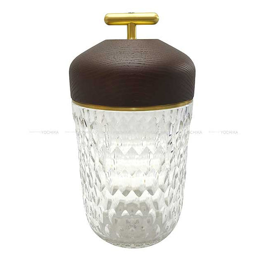 HERMES lighting Folia portable lamp wood Acorn LED Brown Crystal Mat Gold HW 1506E500[BRAND NEW][Authentic]