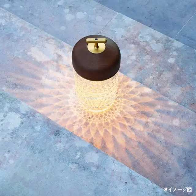 HERMES lighting Saint Louis Folia portable lamp wood Acorn LED Brown Crystal Mat Gold HW 1501E500[BRAND NEW][Authentic]