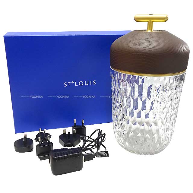 HERMES lighting Saint Louis Folia portable lamp wood Acorn LED Brown Crystal Mat Gold HW 1501E500[BRAND NEW][Authentic]